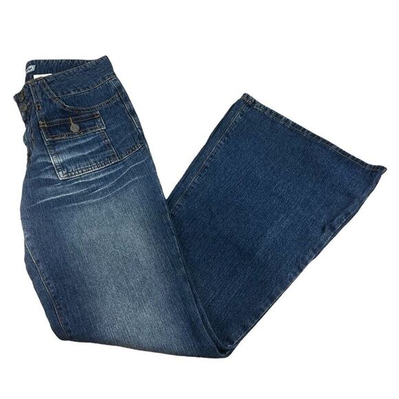 VTG 2000s Paris Blues Soulmate Denim Flare Leg Jeans Size 9 Low-Rise 32" Inseam - Picture 7 of 7